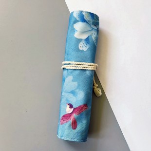 Тканинний пенал в китайському стилі Блакитний